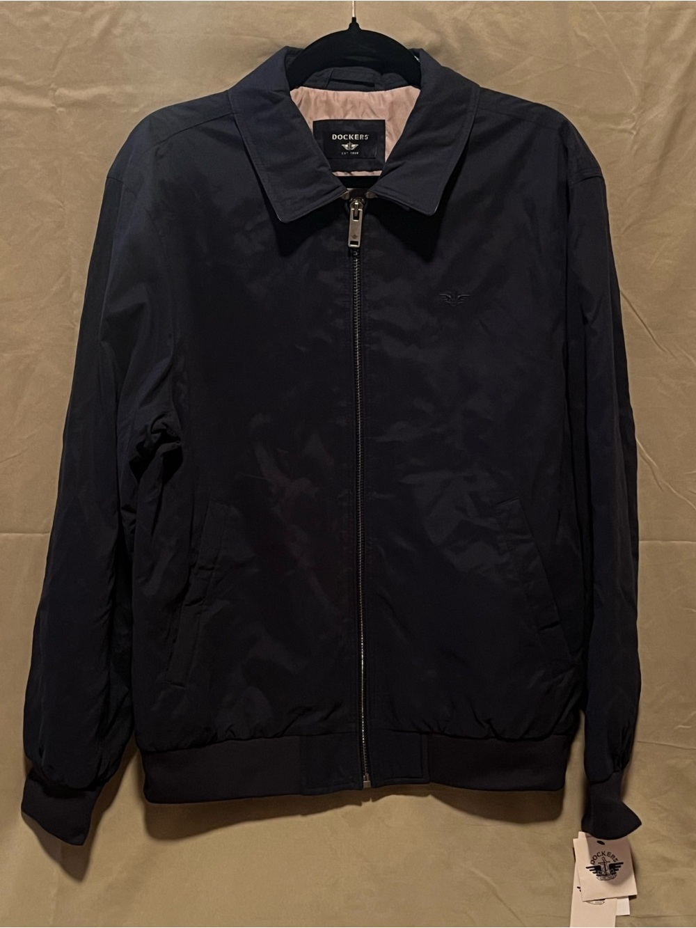 Dockers Men's Dark Navy Lightweight Zip Jacket